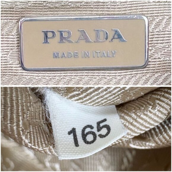 Prada One Shoulder Bag Triangle Logo Hobo Soho Khaki Brown Tessuto Nylon - Picture 11 of 12